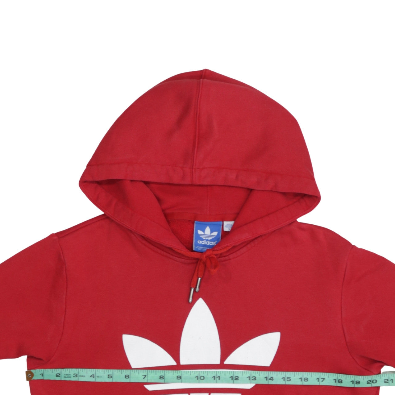 Adidas Men’s Red Pullover Hoodie Size M Logo Sportswear Sweatshirt