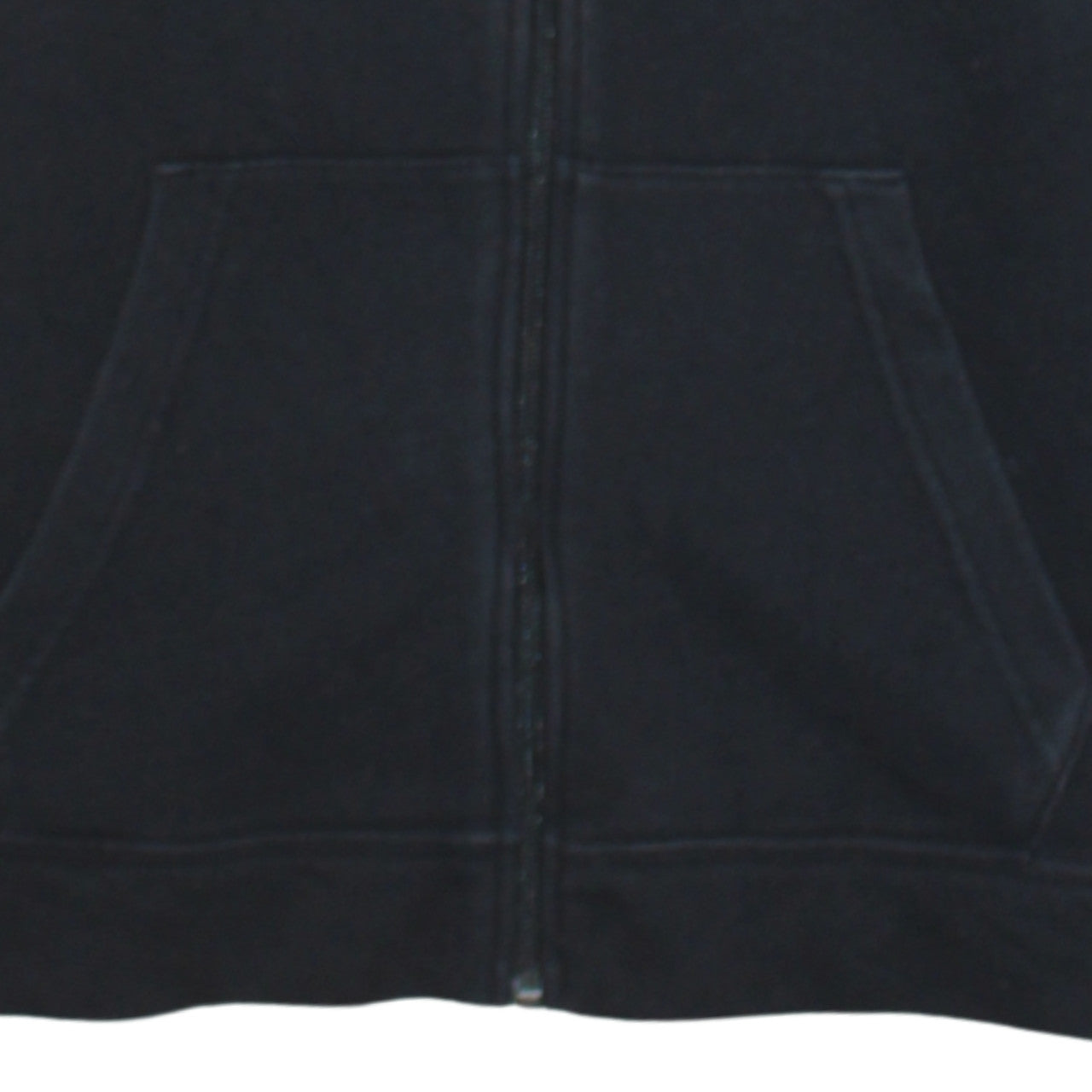 Nike Boys Black Full Zip Hoodie XL 158-170cm Fleece Lined Logo Sweatshirt