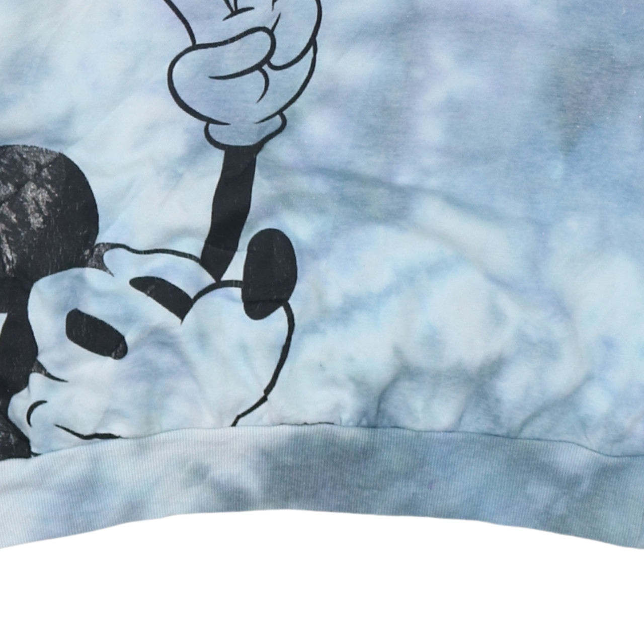 Disney Women Blue Tie-Dye Mickey Mouse Pullover Sweatshirt Size S