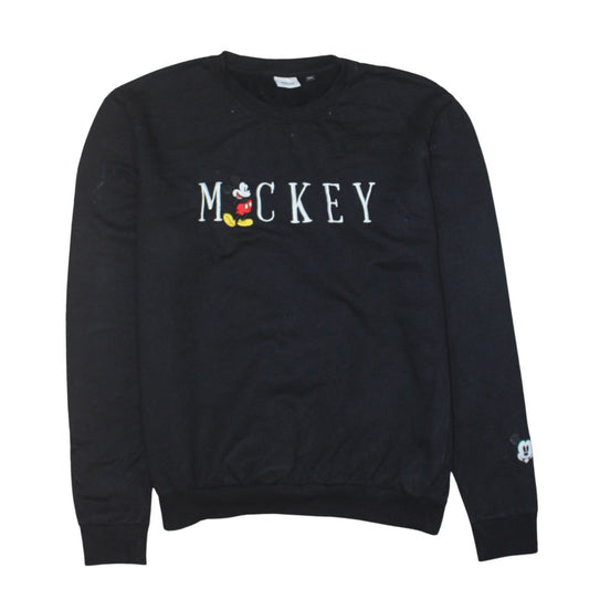 Disney Women's Black Mickey Mouse Sweatshirt Size 12 L Cotton