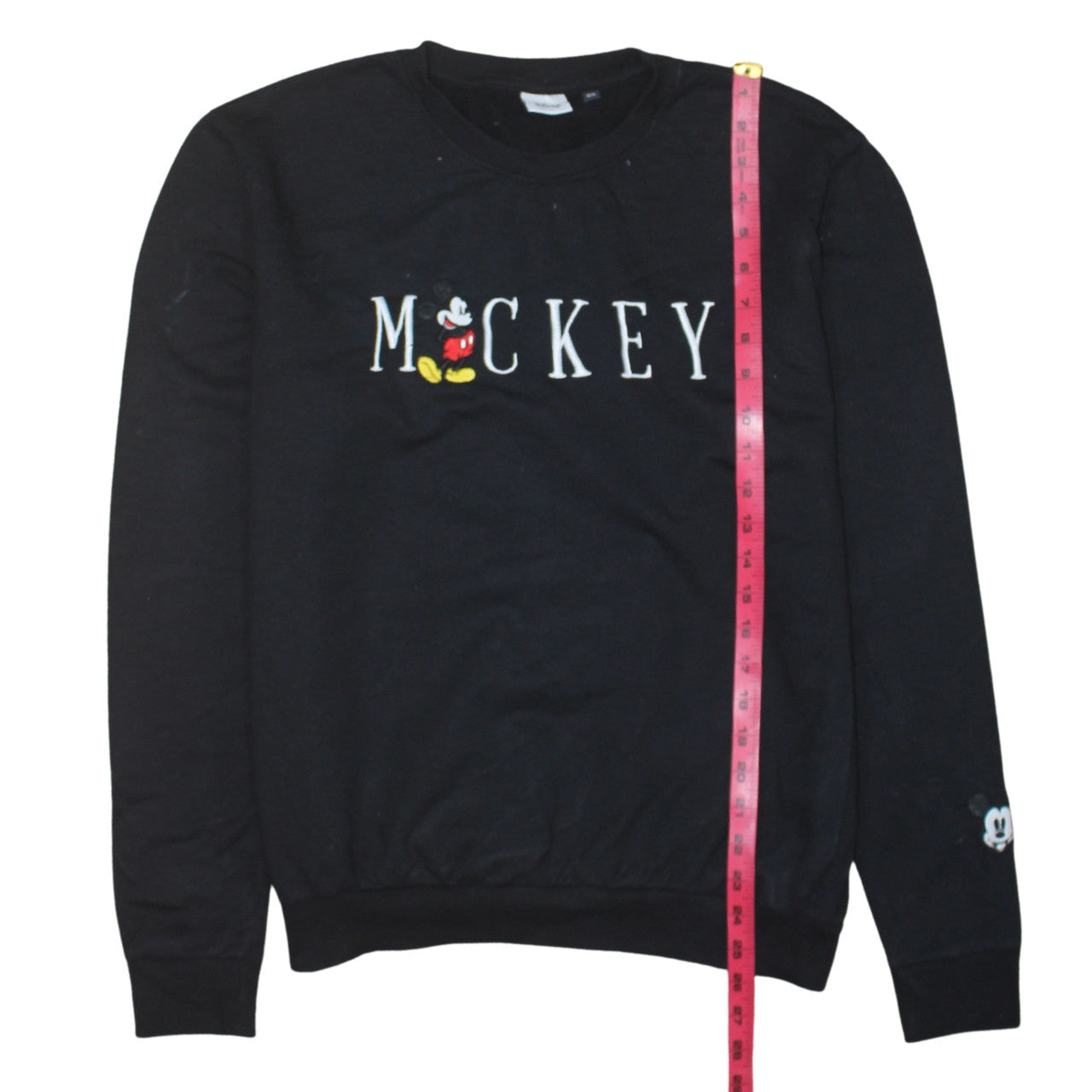 Disney Women's Black Mickey Mouse Sweatshirt Size 12 L Cotton