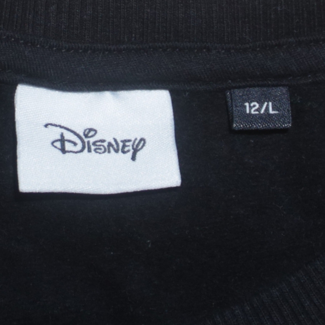 Disney Women's Black Mickey Mouse Sweatshirt Size 12 L Cotton