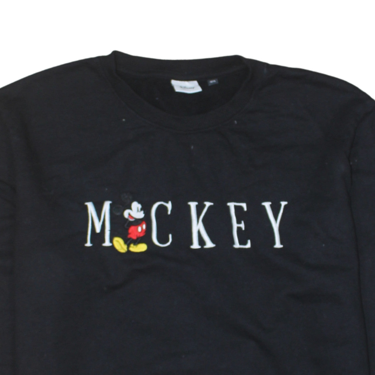 Disney Women's Black Mickey Mouse Sweatshirt Size 12 L Cotton