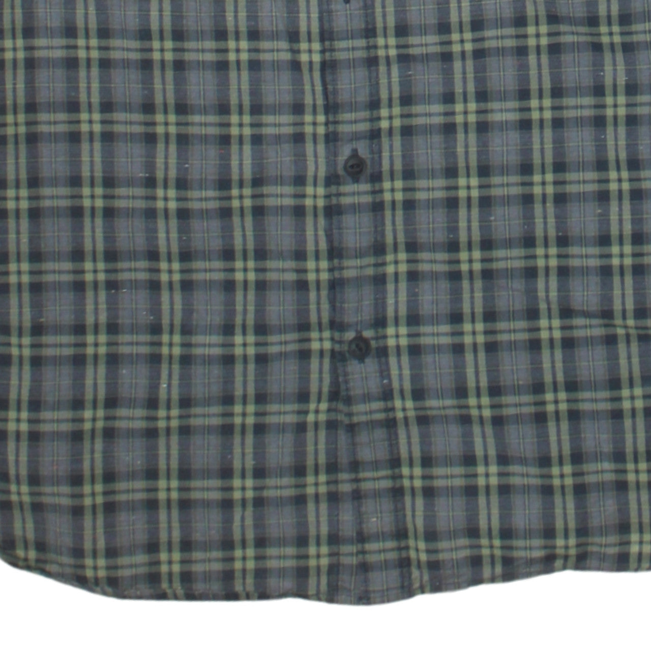 Tommy Hilfiger Denim Men's Green Slim Fit Plaid Button-Up Shirt M