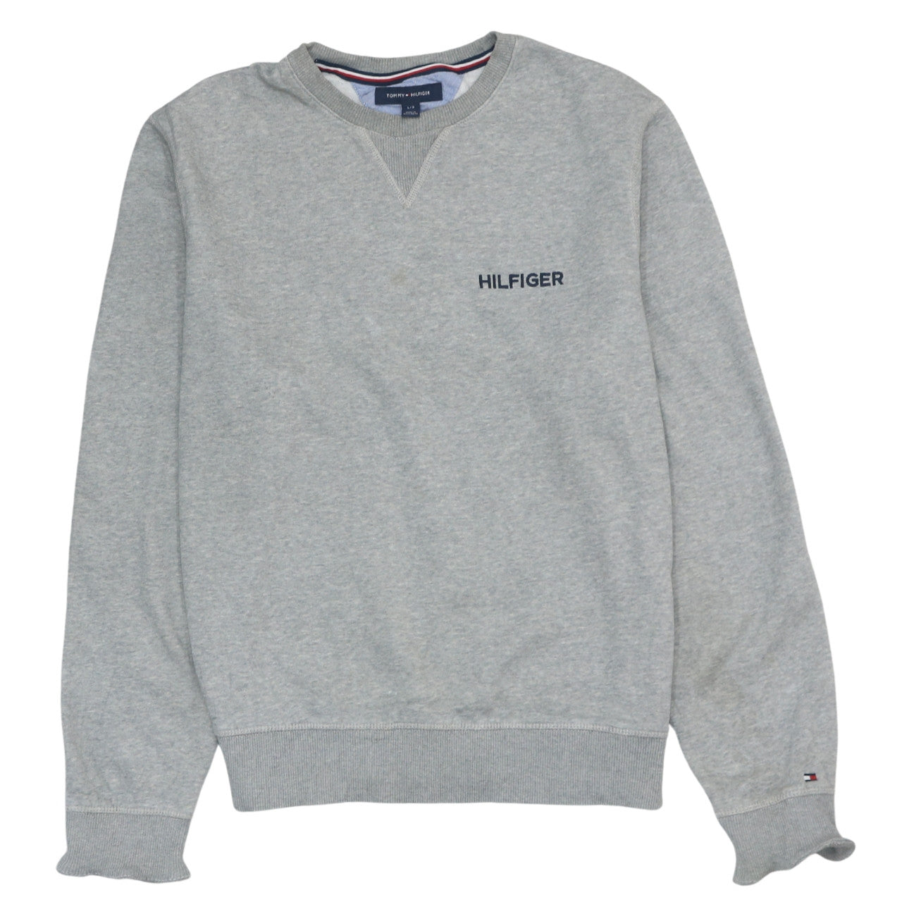 Tommy Hilfiger Men's Grey Logo Crew Neck Sweatshirt Size L