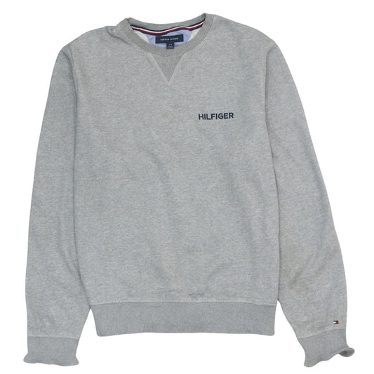 Tommy Hilfiger Men's Grey Logo Crew Neck Sweatshirt Size L