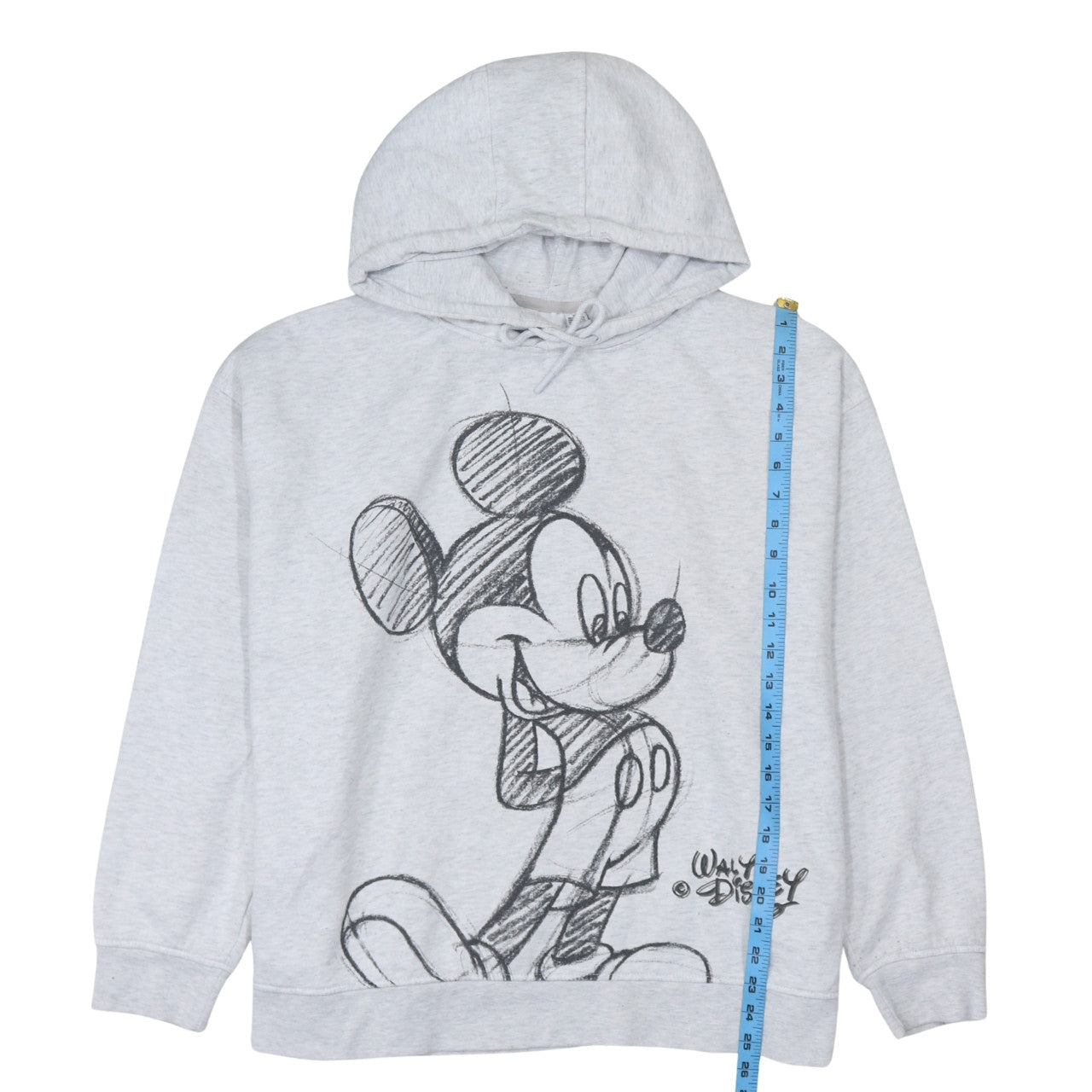 Disney Women Grey Mickey Mouse Pullover Hoodie 2XL Relaxed Fit
