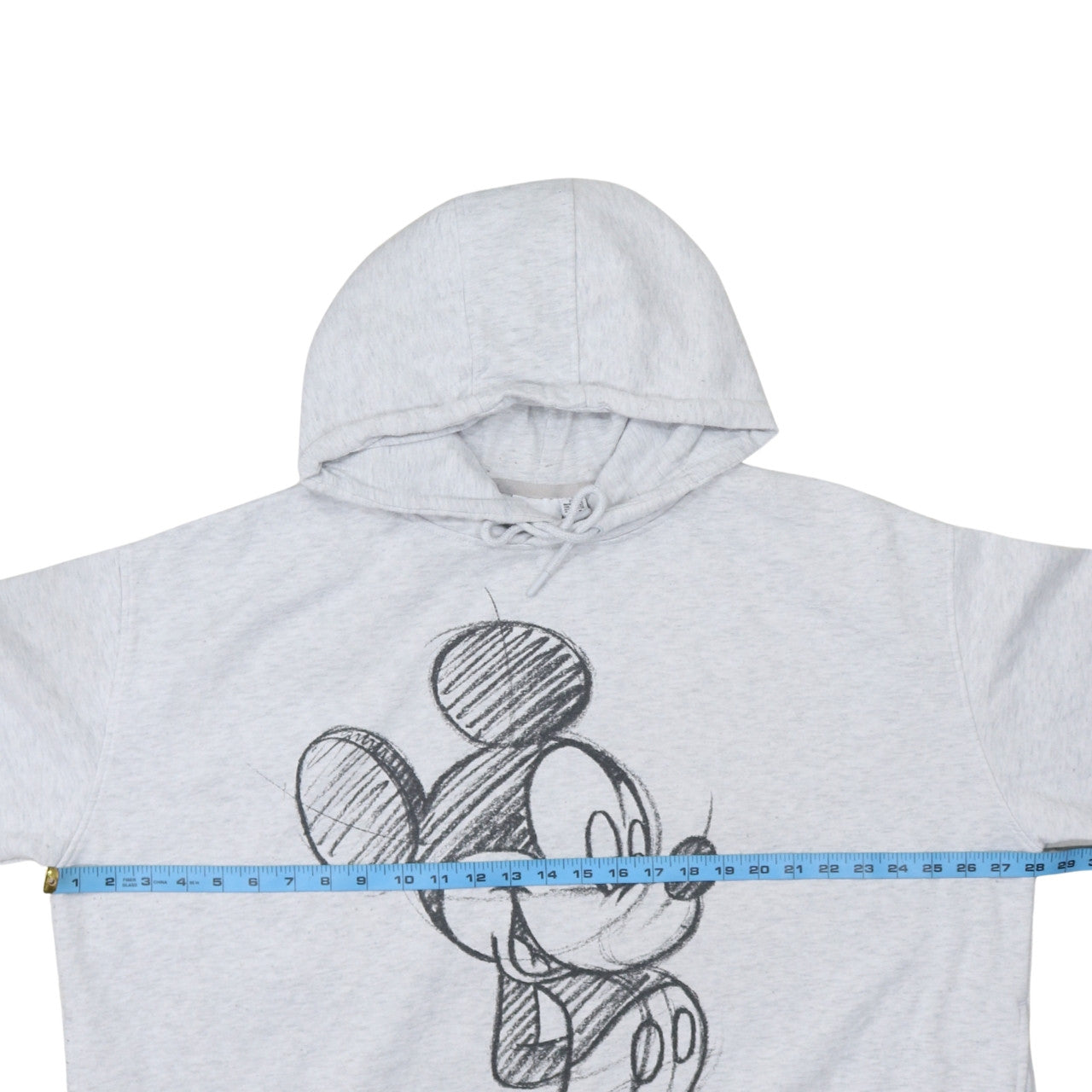 Disney Women Grey Mickey Mouse Pullover Hoodie 2XL Relaxed Fit