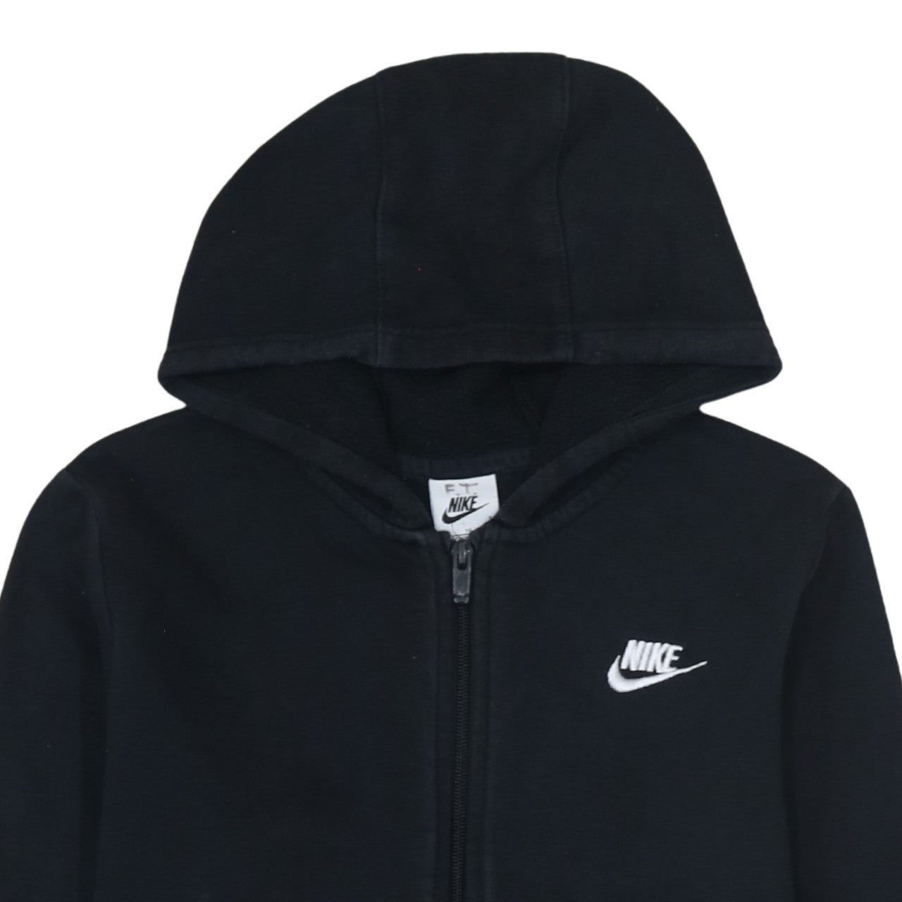 Nike Boys Black Full Zip Hoodie XL 158-170cm Fleece Sweatshirt