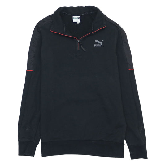 Puma Men's Black 1/4 Zip Sports Sweatshirt Size S