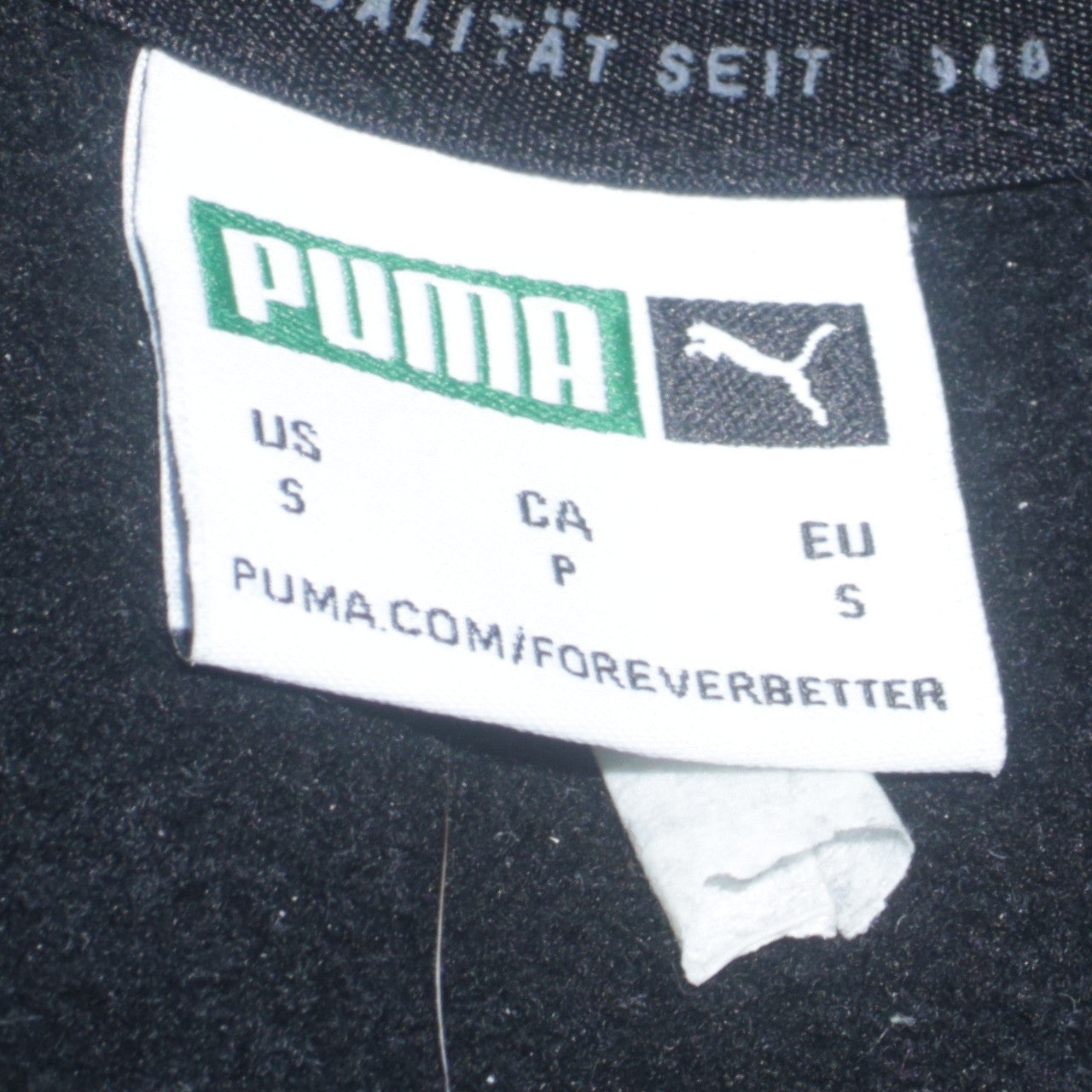 Puma Men's Black 1/4 Zip Sports Sweatshirt Size S