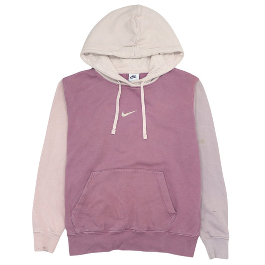 Nike Women’s Pink Colourblock Pullover Hoodie Size S
