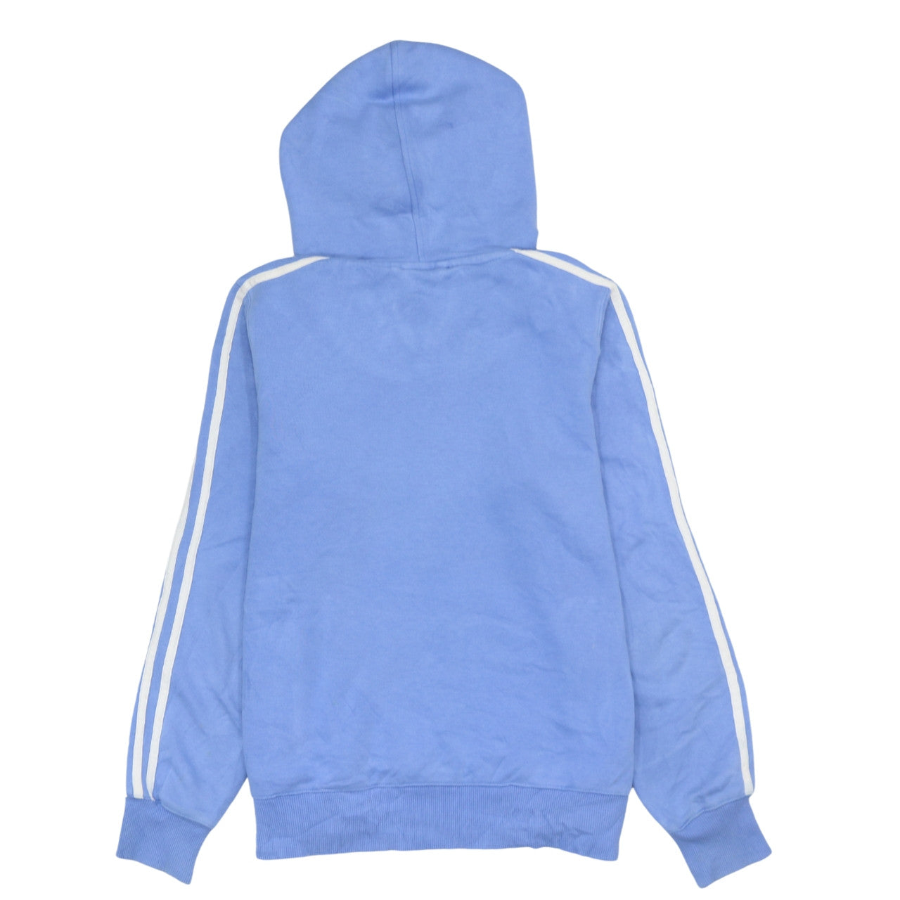 Adidas Women Blue Pullover Hoodie with Stripes Size 10