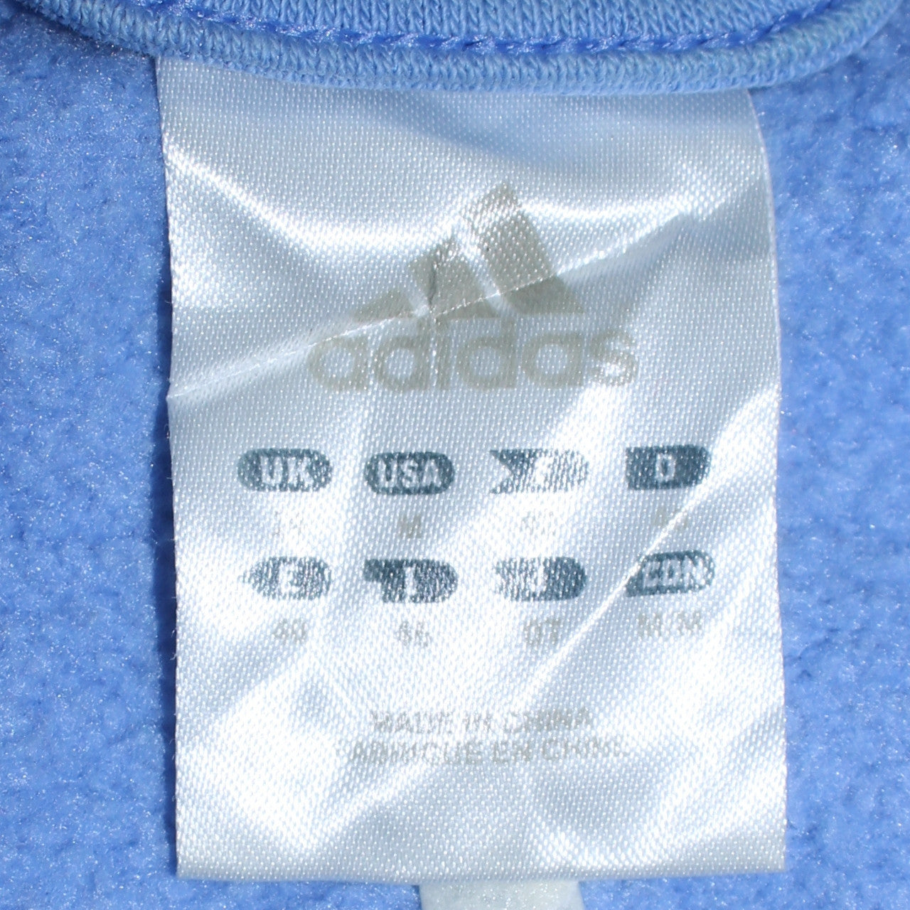 Adidas Women Blue Pullover Hoodie with Stripes Size 10