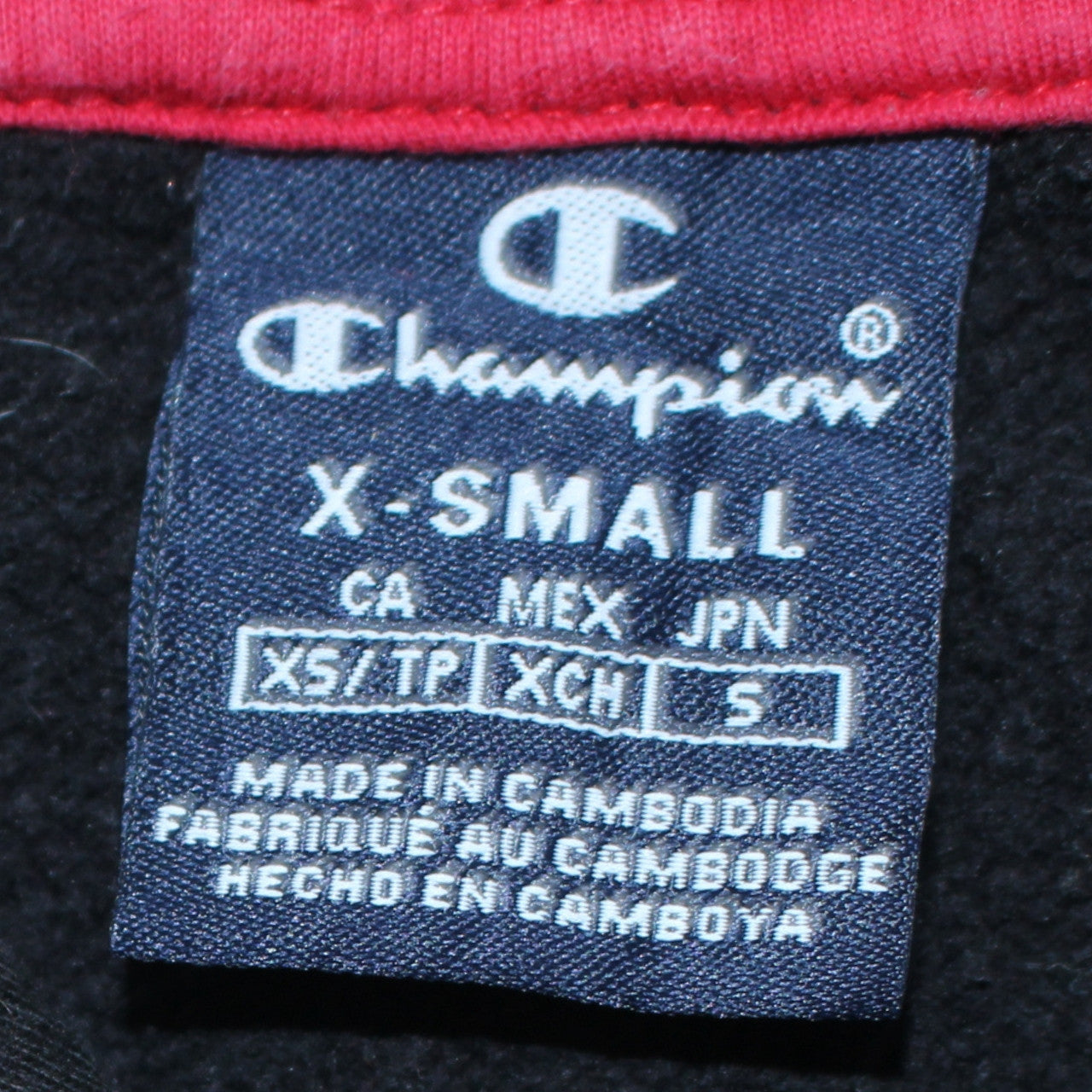 Champion Womens Black XS Pullover Logo Hoodie