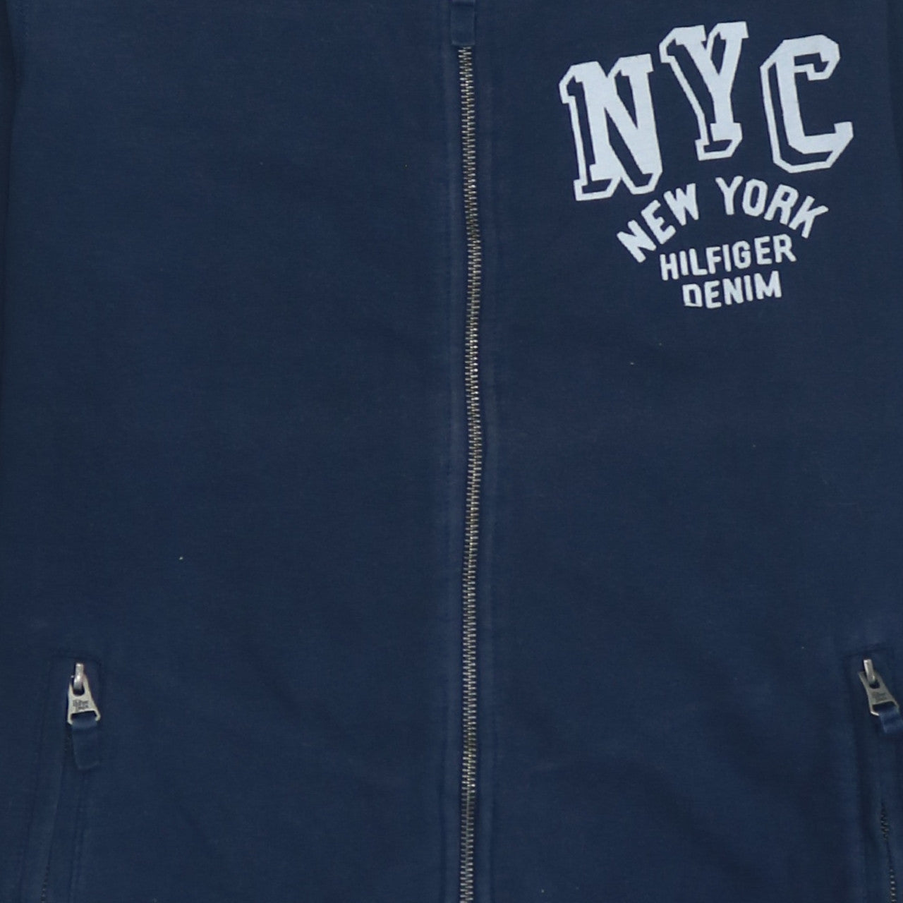 Hilfiger Denim Men's Blue Full Zip NYC Sweatshirt Size L