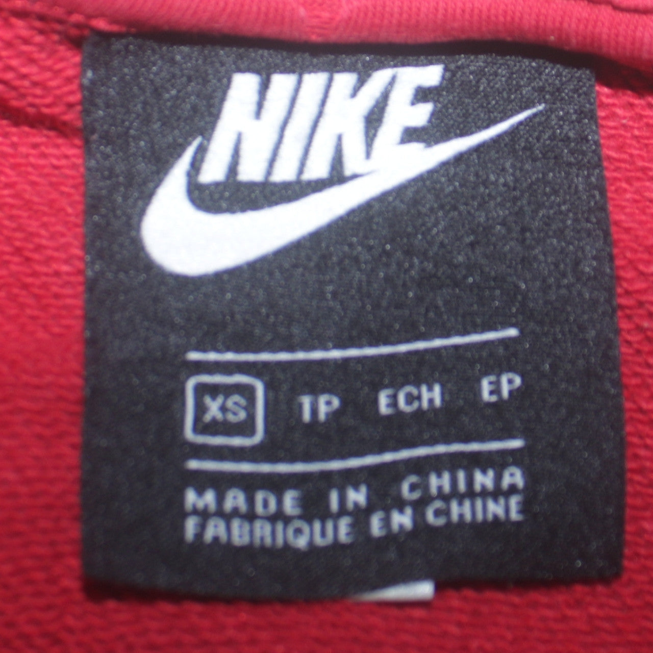 Nike Men's Red Checked Crew Neck Sweatshirt XS