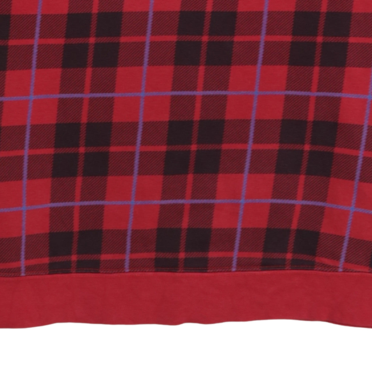 Nike Men's Red Checked Crew Neck Sweatshirt XS