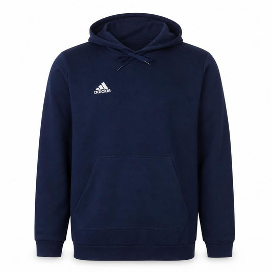 Adidas Men's Blue Pullover Hoodie L Logo Fleece Sweatshirt