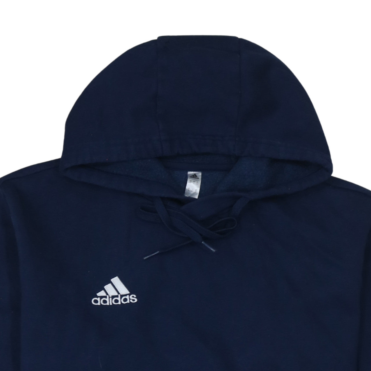 Adidas Men's Blue Pullover Hoodie L Logo Fleece Sweatshirt