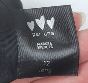 Marks and Spencer Per Una Women’s Black Long A-Line Skirt Size 12