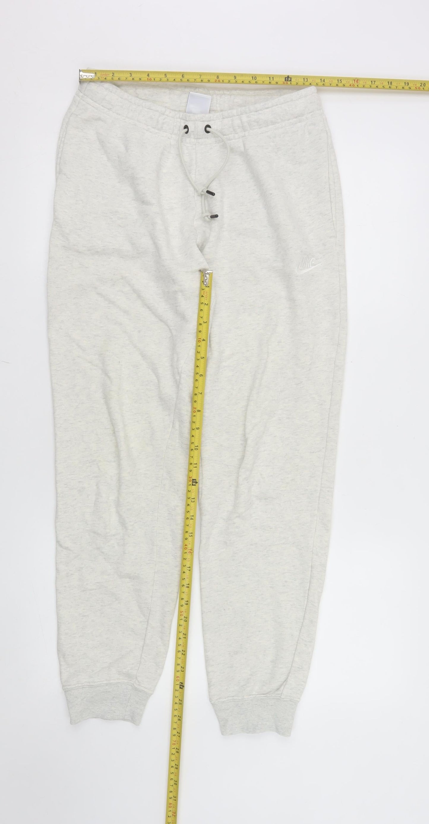 Nike Womens Grey Jogger Sweatpants Small Cotton Blend Drawstring