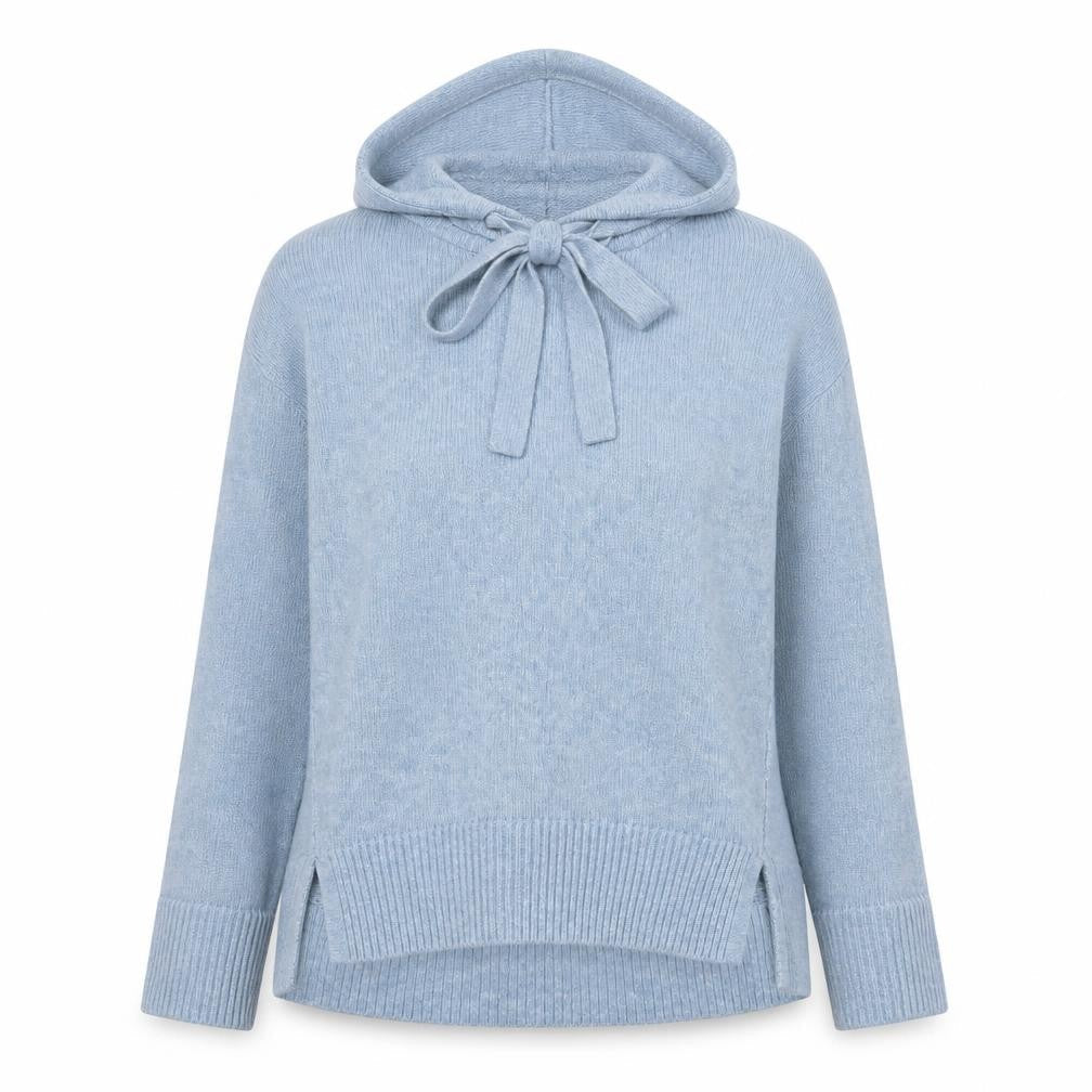 L.O.G.G. Women Blue Hooded Pullover Jumper XS Acrylic Blend