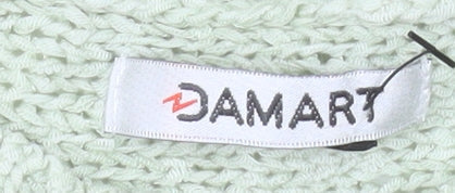Damart Womens Green Cable-Knit Crew Neck Jumper Size 18