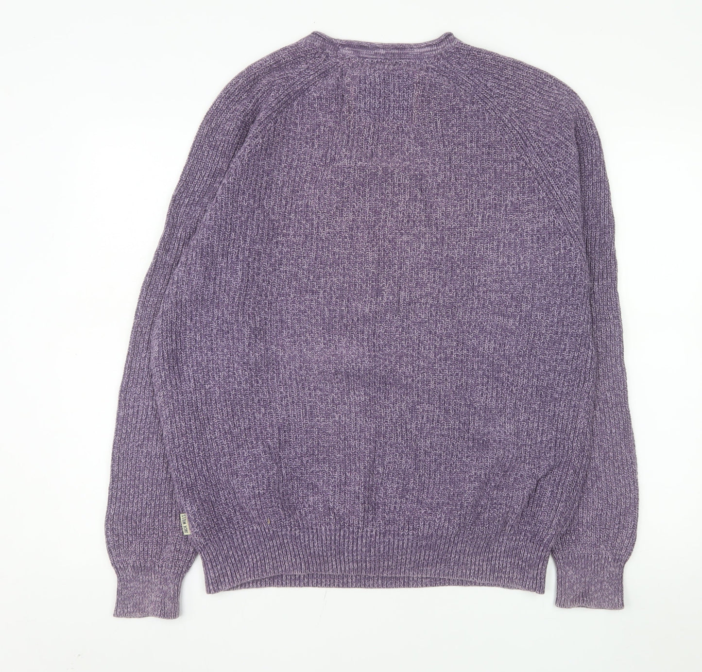 Jack Wills Men's Purple Cotton Crew Neck Pullover Jumper M
