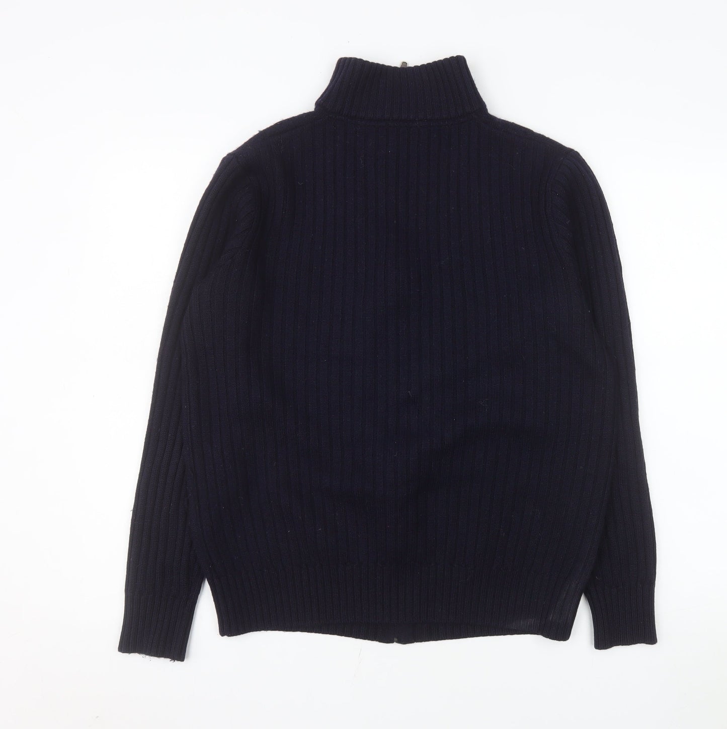 Bäumler Men’s Blue Wool Blend Full Zip Knit Jacket L