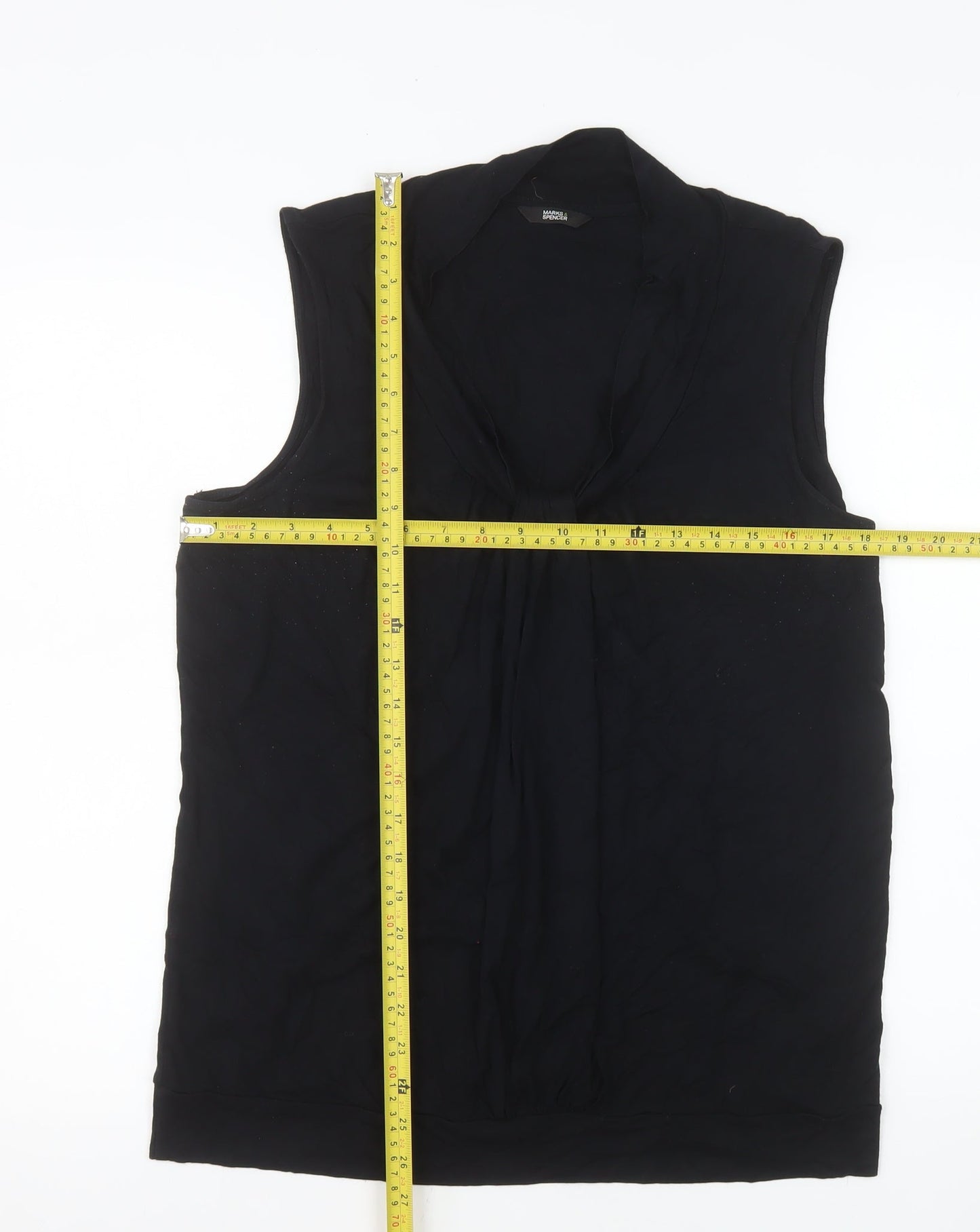 Marks and Spencer Women's Black Sleeveless Viscose Camisole Blouse UK 18