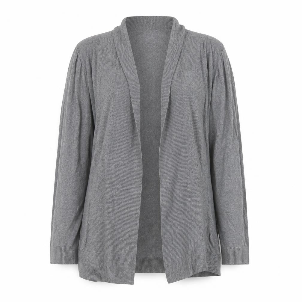 Mango Women Grey Long Sleeve Knit Cardigan Size 12