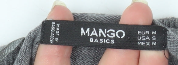 Mango Women Grey Long Sleeve Knit Cardigan Size 12