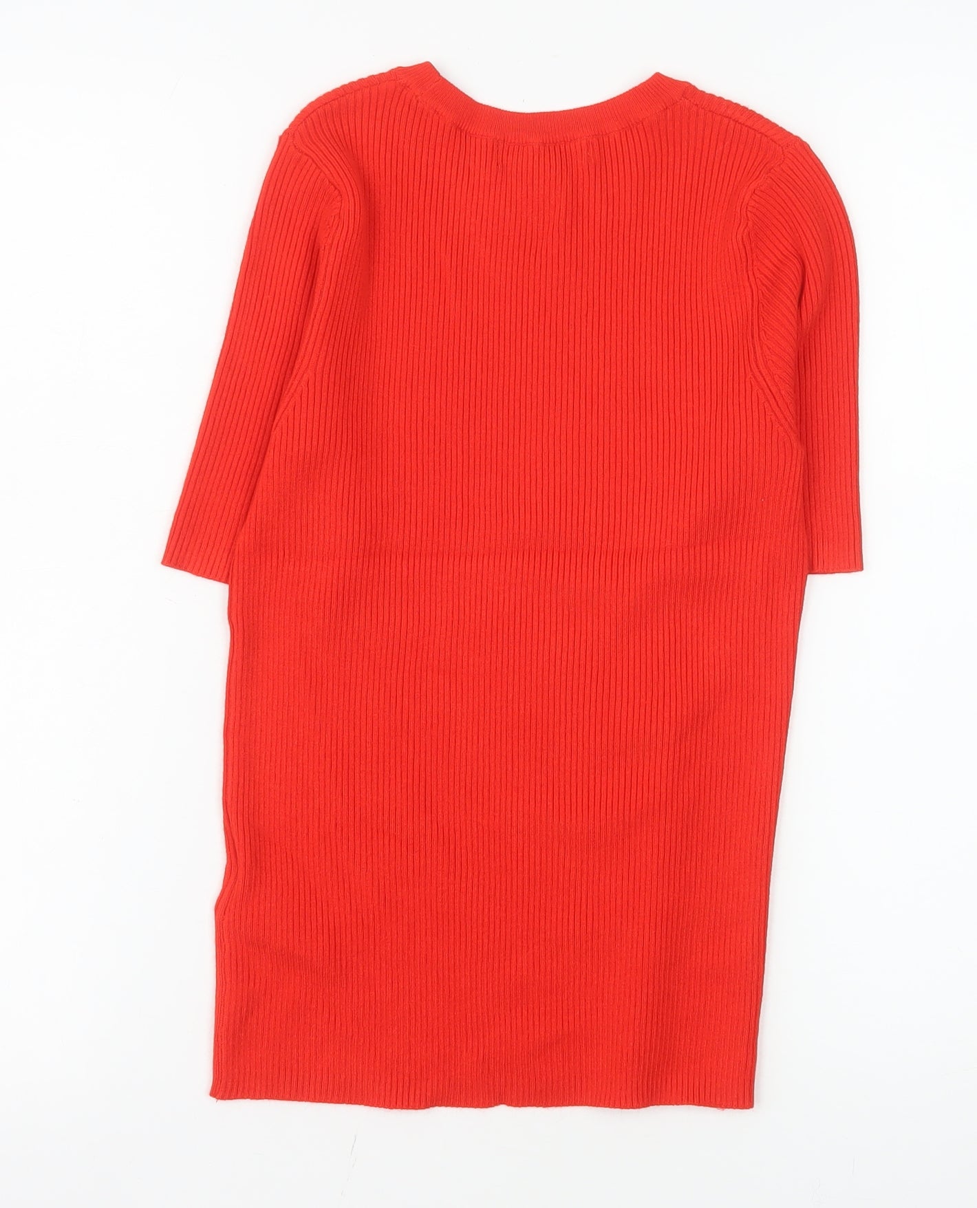 Marks and Spencer Womens Red Knit Short Sleeve T-Shirt Size S