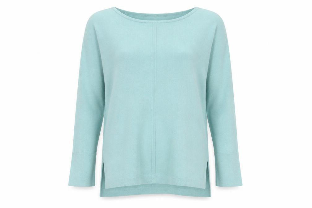 White Stuff Women’s Blue Cotton Pullover Jumper Size 8