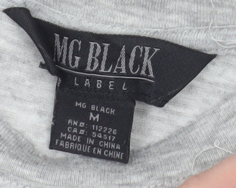 MG Black Label Men's Grey Graphic Print T-Shirt Size M