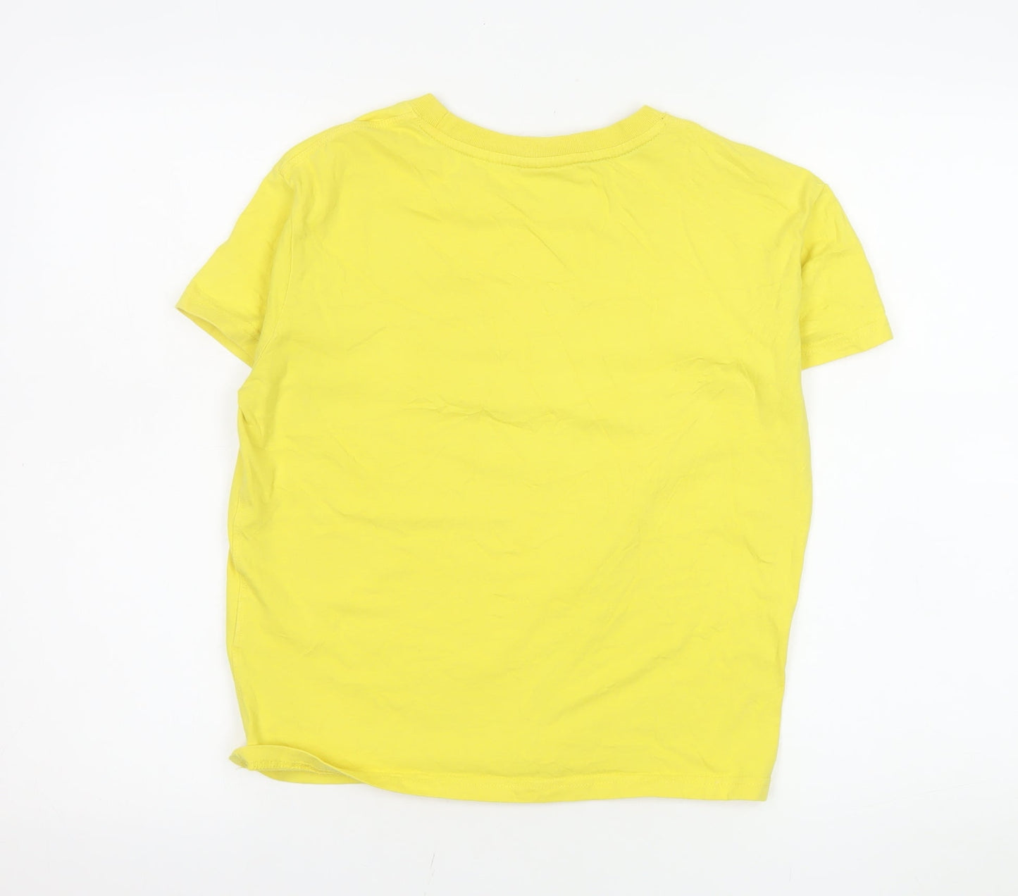 Superdry Women's Yellow Basic Cotton T-Shirt Size 8