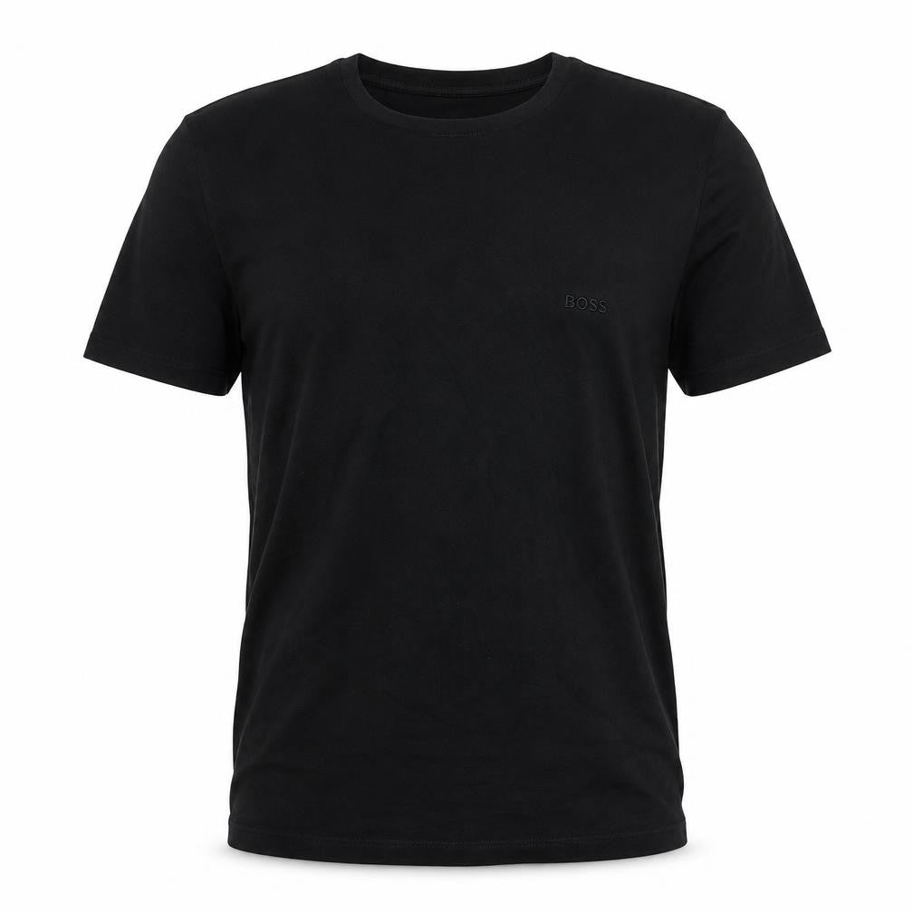 BOSS Men's Black Cotton Crew Neck Short Sleeve T-Shirt Size L