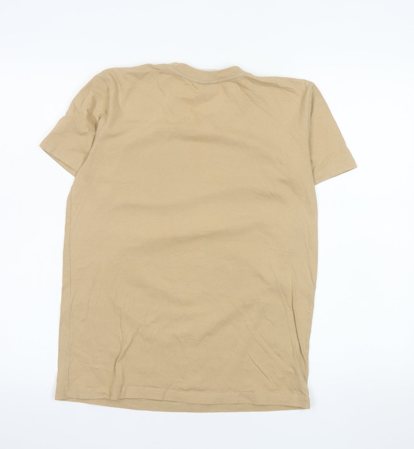 Spainzatime Men's Beige California Graphic Cotton T-Shirt M Retro Style