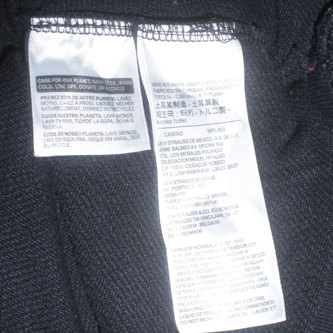 Levi's Men's Black Logo Pullover Hoodie L Regular Fit