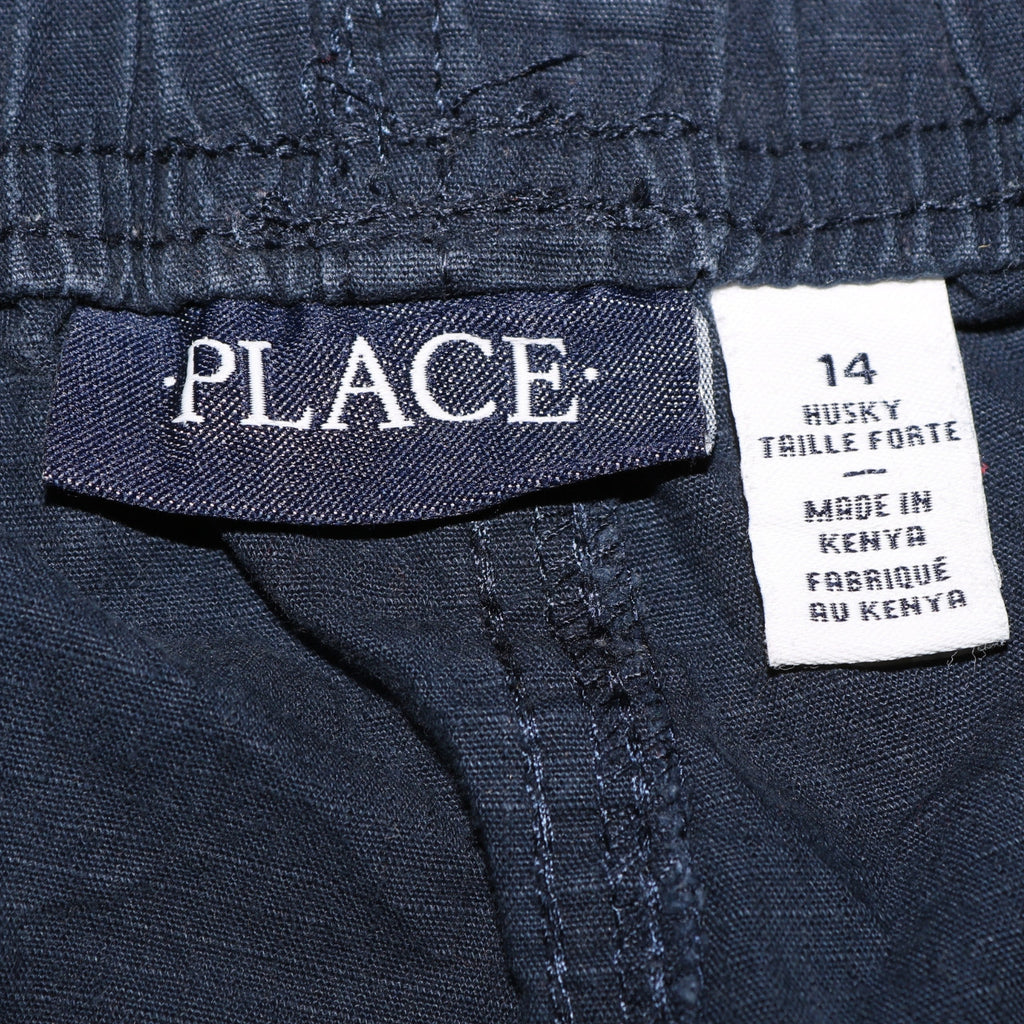 The Children's Place Boys Black Cargo Shorts Size 14 Husky Cotton Twill