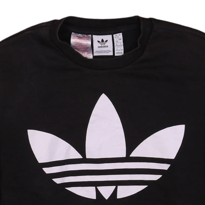 Adidas Boys Black Crew Neck Logo Pullover Sweatshirt 14-15 Years