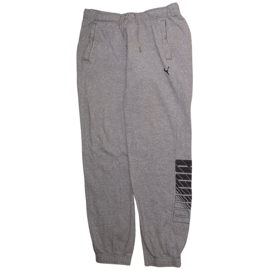Puma Men's Grey M Sweatpants Jogger Trousers with Logo