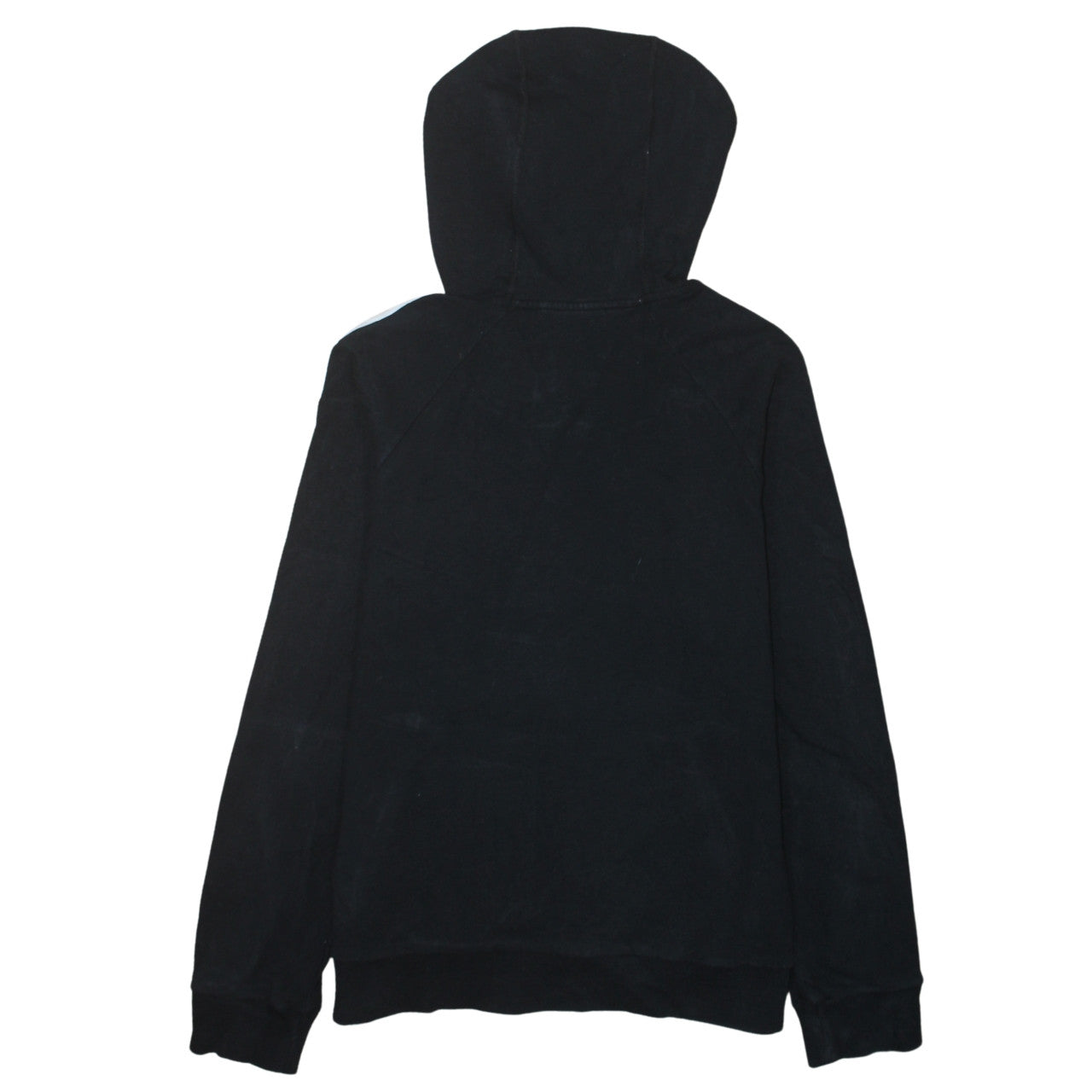 Adidas Women's Black Pullover Hoodie Size 14 with White Stripes