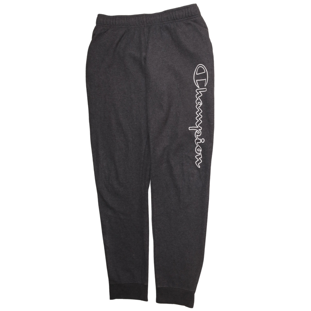 Champion Men's Black Logo Sweatpants Medium Regular Fit