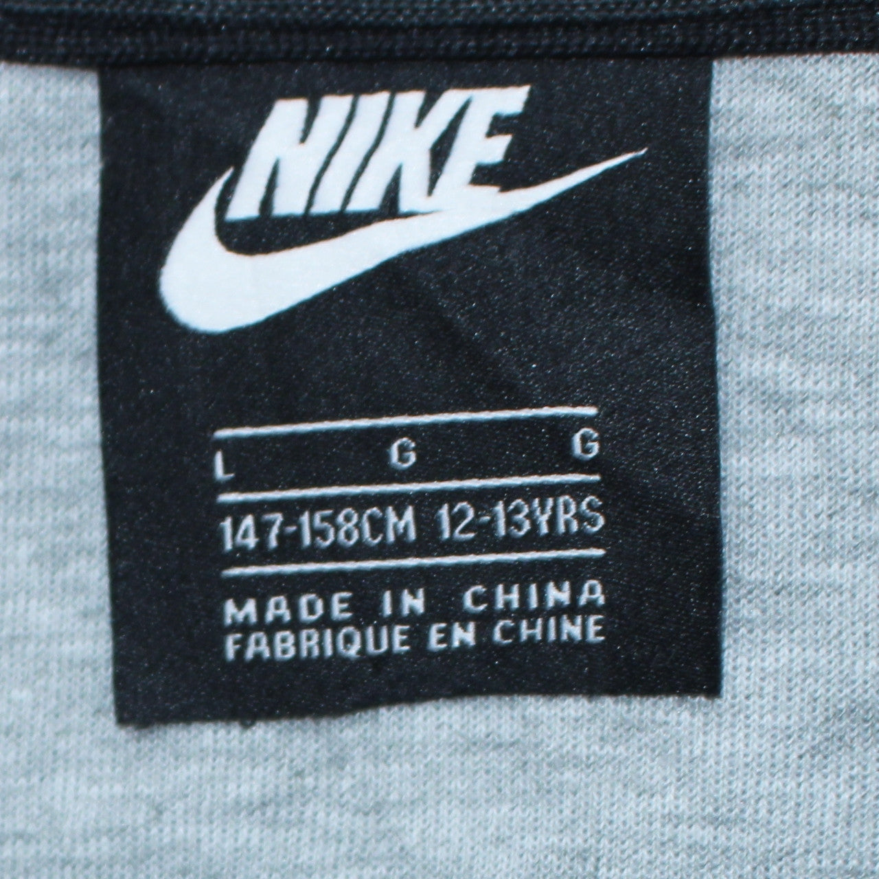 Nike Boys Grey 12-13 Years 1/2 Zip Fleece Sweatshirt