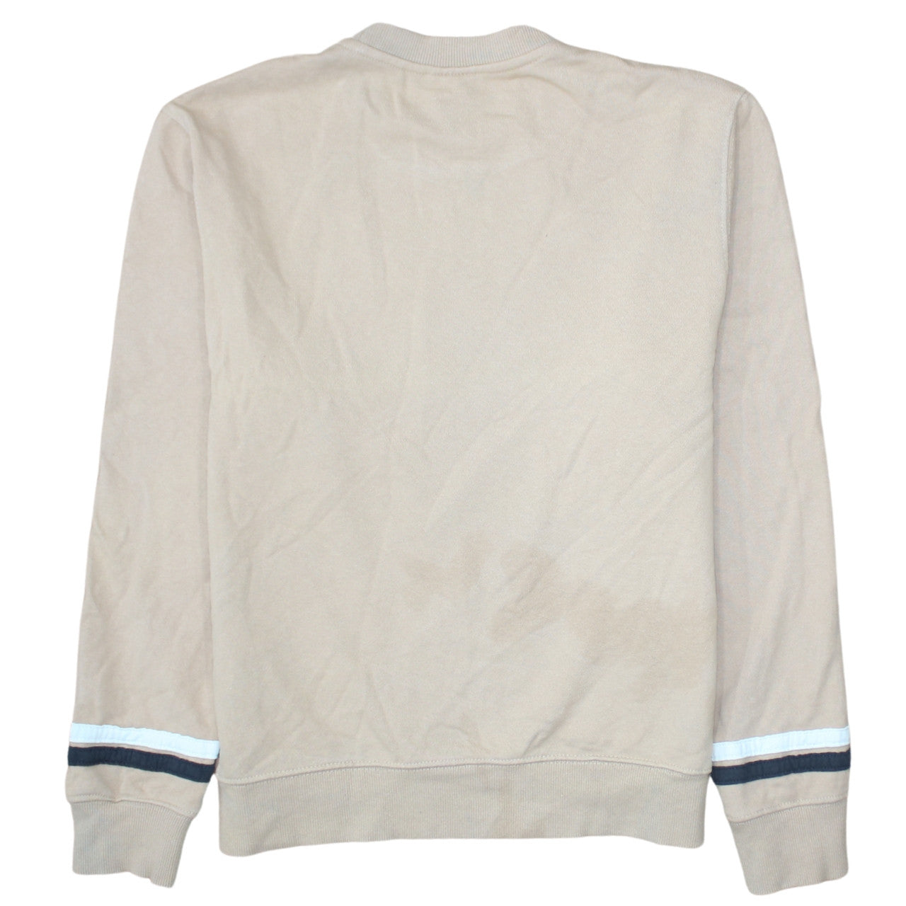 Nike Men's Beige Crew Neck Embroidered Logo Sweatshirt Size S