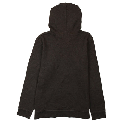 Back view of Gap women’s brown pullover hoodie l logo cotton blend casual