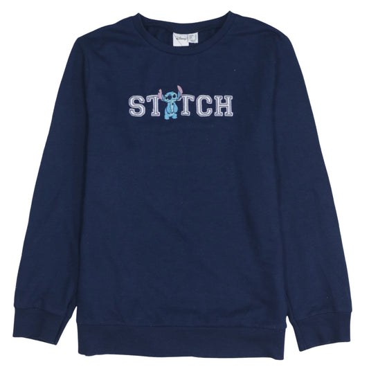 Disney Primark Women Navy Stitch Sweatshirt UK 12 Cotton Pullover