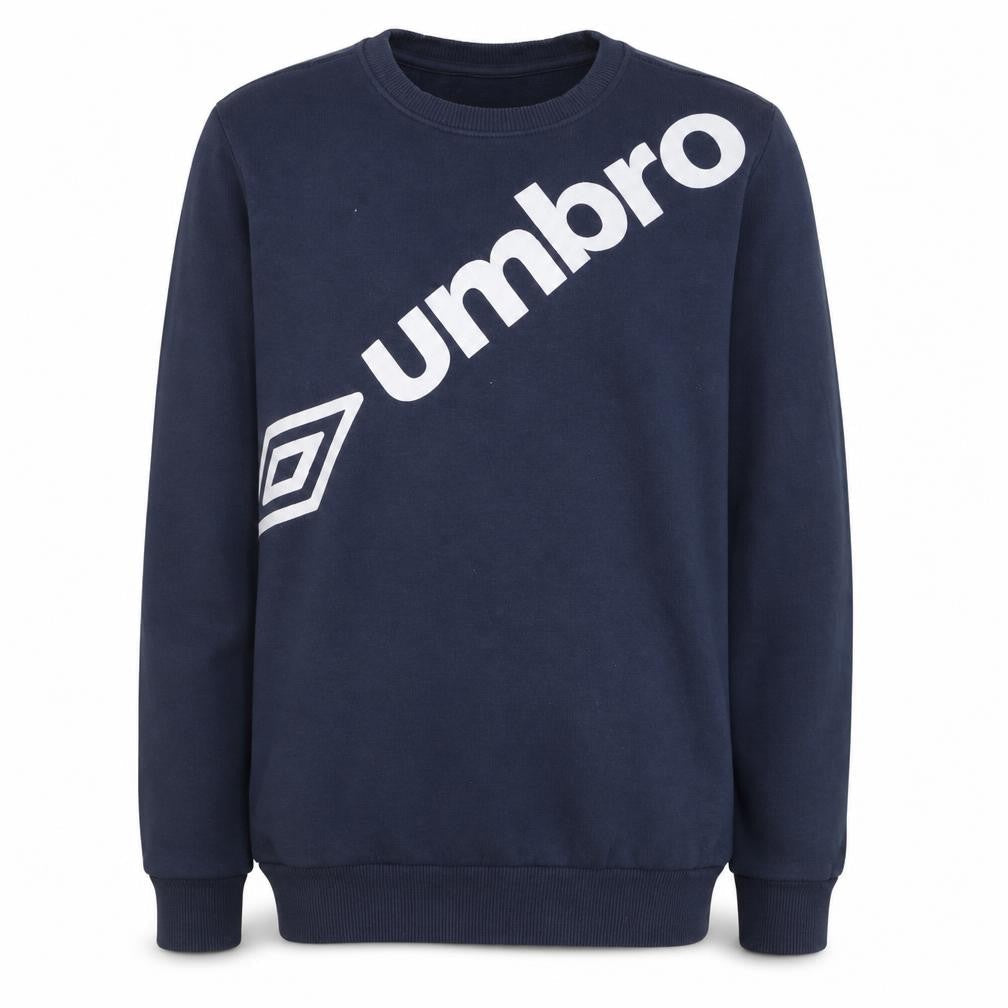 Umbro Boys Navy Blue Crew Neck Sweatshirt Size 158cm Cotton Blend